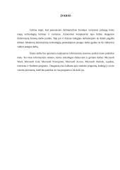 Informacinių sistemų analizė Alytaus kolegijos vadybos ir administravimo fakultete 3 puslapis