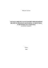 Vilniaus miesto savivaldybės programinio biudžeto projekto rengimas, svarstymas, tvirtinimas ir vykdymas