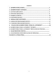 Kompiuterio sandara, operacinės sistemos, pasaulinis kompiuterių tinklas "Internet", elektroninis paštas 2 puslapis