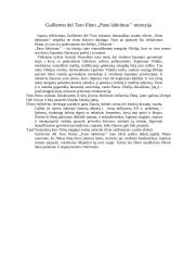 G. del Toro "Pano labirintas"