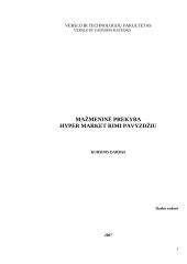 Mažmeninė prekyba Rimi pavyzdžiu