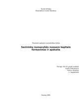 Savininkų nuosavybės nuosavo kapitalo formavimas ir apskaita