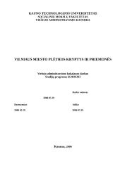 Vilniaus miesto plėtros kryptys ir priemonės 2 puslapis