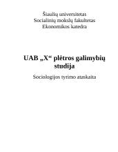 Plėtros galimybių studija įmonėje
