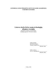 Lietuvos darbo biržos naujų technologijų  įdiegimo strategija