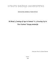 M. Mead "Coming of age in Samoa" ir "Growing up in New Guinea" knygų anotacija