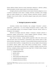 Strateginio planavimo samprata, tikslai, metodika bei procesas 8 puslapis