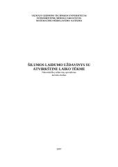 Šilumos laidumo uždavinys su atvirkštine laiko tėkme