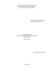 Transformacijos. Leksinės-gramatinės transformacijos. Praleidimai