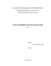 Lietuvos Respublikos įstatymai žmogaus gyvenime