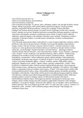 J.V. Gėtės kūryba. "Faustas"