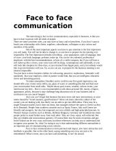 Face to face communication in business