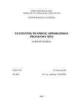 Statistinių duomenų apdorojimas programa SPSS