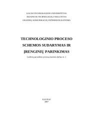 Technologinio proceso schemos sudarymas ir įrenginių parinkimas