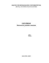 Mokomosios praktikos ataskaita: liejimas