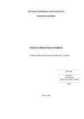 Verslo praktikos ataskaita: plėvelinių įpakavimo medžiagų gamyba UAB "Liepak"
