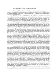 E. Hemingway "A Farewell to Arms"