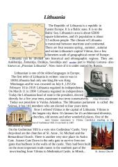 What's to see in Lithuania?