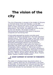 The vision of the city of Panevėžys