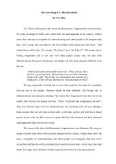 T.S. Eliot "The Love Song of J. Alfred Prufrock"