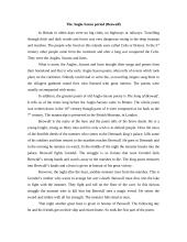 The Anglo-Saxon period (Beowulf)