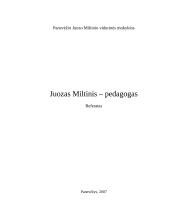 Juozas Miltinis - pedagogas
