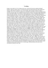 Travelling advantages and disadvantages