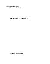 What is aesthetics? 1 puslapis