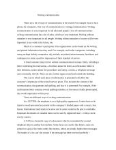 Writing communication