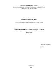 Mandagumo raiška ir kalbos kultūra lietuvių kalboje
