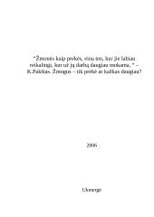 Žmogus – tik prekė ar kažkas daugiau?