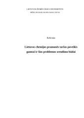 Lietuvos chemijos pramonės taršos poveikis gamtai ir šios problemos srendimo būdai