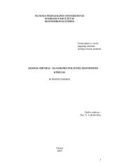 Adamas Smithas – klasikinės politinės ekonomijos kūrėjas