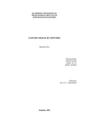 Ugdymo siekiai ir vertybės