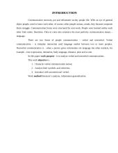 Verbal communication