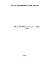 Apskaitos programa "Balansas"