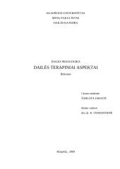 Dailės terapiniai aspektai