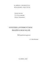 Estetinio lavinimo etapai pradžios mokykloje