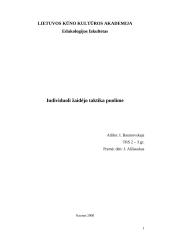 Individuali žaidėjo taktika puolime