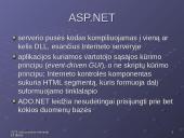 Internetinės technologijos: ASP (Active Server Pages) 10 puslapis