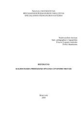 Kalbos raida pirmaisiais dvejais gyvenimo metais