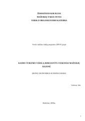 Kaimo turizmo verslą ribojantys veiksniai Mažeikių rajone