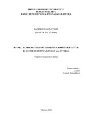 Notaro vaidmuo steigiant juridinius asmenis Lietuvoje ir kitose Europos sąjungos valstybėse 1 puslapis