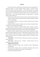 Transformatorinės pastotės projektavimas: AB "VST" Šilutės-Šilalės skyriaus 4 puslapis