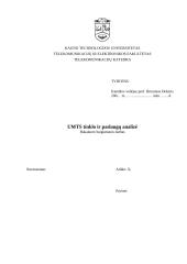 UMTS tinklo ir paslaugų analizė