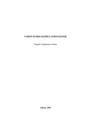 Vadovavimo raiška gimnazijose