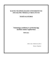 Nelaimingų atsitikimų ir profesinių ligų teisinis reguliavimas
