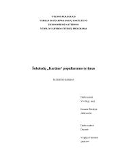 Šokoladų „Karūna“ populiarumo tyrimas