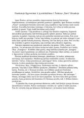 Pasakotojo išgyvenimai ir jų atskleidimas I. Šeiniaus „Naro“ ištraukoje 
