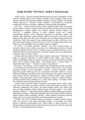 Jurgio Savickio “Ad Astros” analizė ir interpretacija